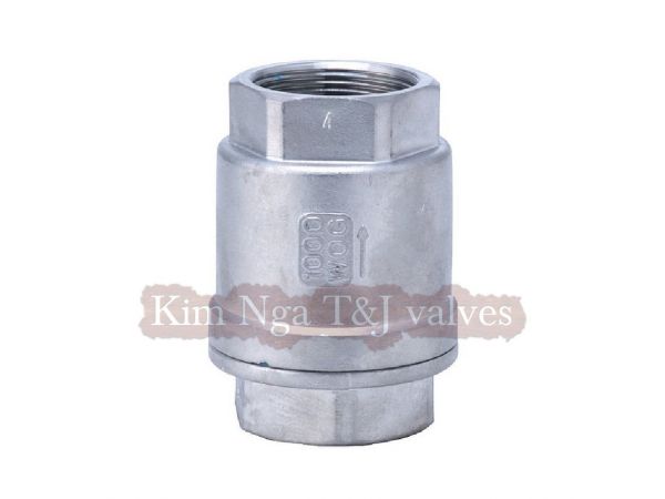 Van 1 chiều lò xo inox ren 10k