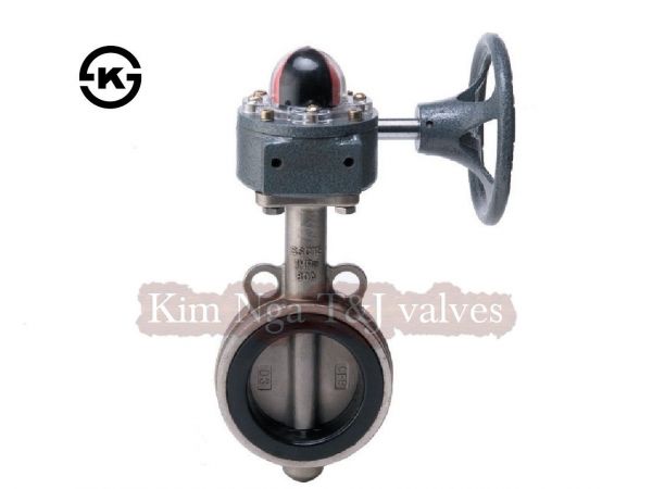 Van bướm inox cao su tay quay 10K