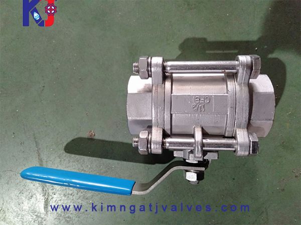 Van bi ba thân inox ren