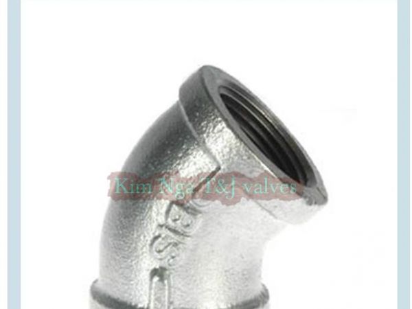 Lơi 45 độ ren gang mạ kẽm